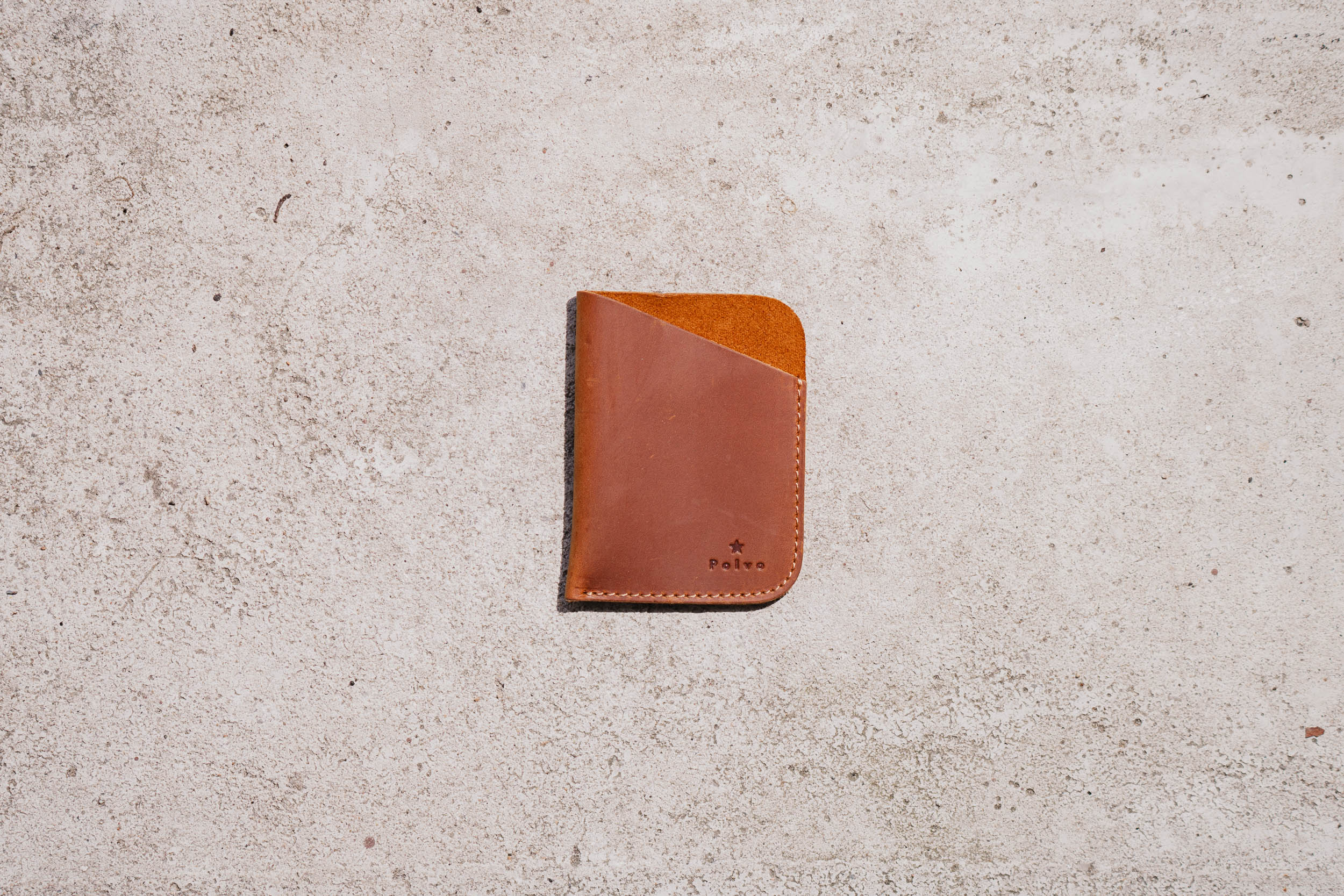 Brown Minimalist Leather Cardholder